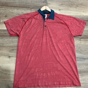 Red/ Navy Blue UNRL Performance Polo
